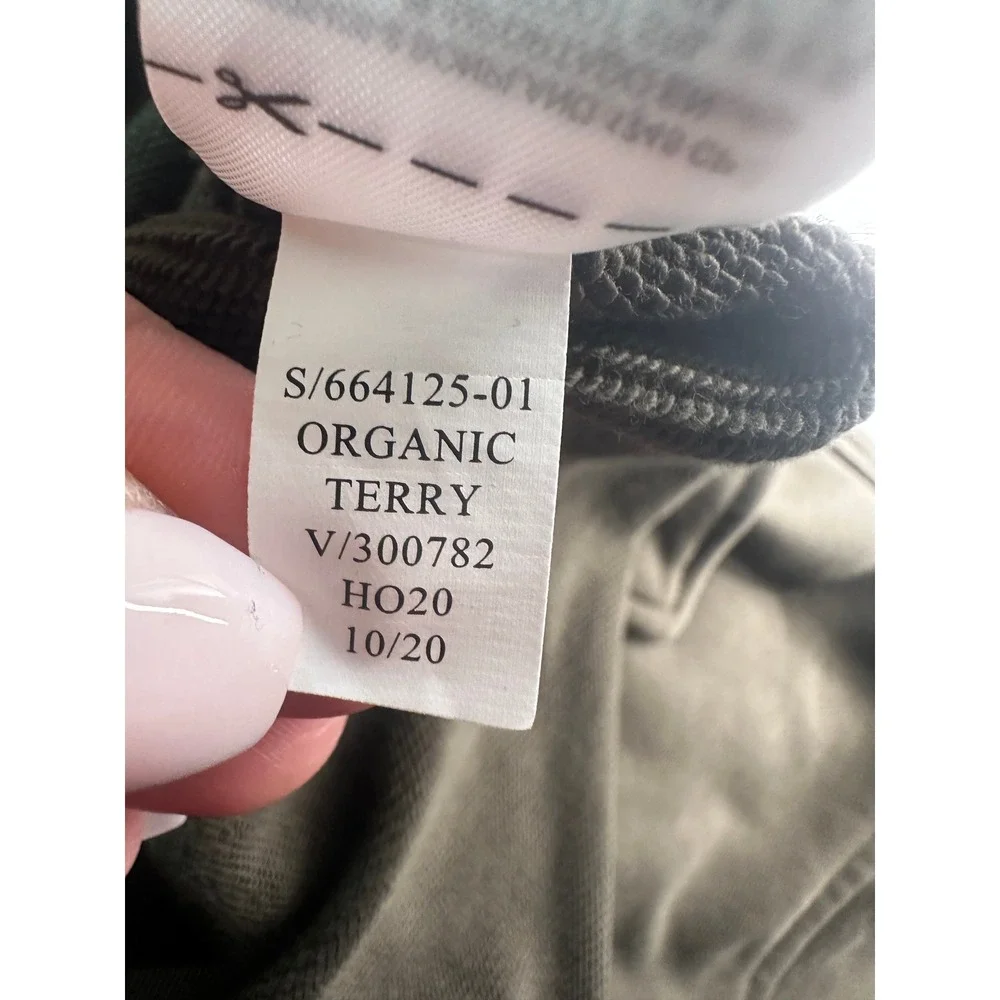 Banana Republic French Terry Shirt Jacket Mens L Green Button Up Organic